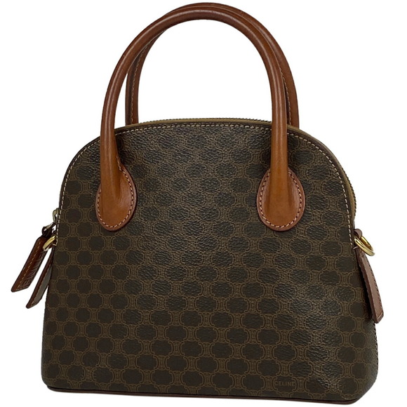 Celine Macadam Pattern All Over Canvas Handbag Brown - Picture 1 of 6